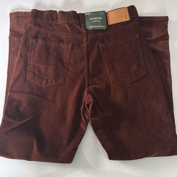 Corduroy Pants Mens 30 32 Brown Relaxed Taper Mutual Weave - Picture 4 of 4